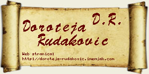 Doroteja Rudaković vizit kartica
